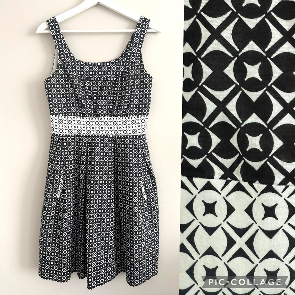 White House Black Market Geometric Print Cotton Tank Dress 4